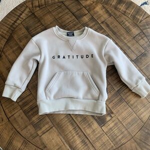 2-3T Little Bipsy Gray Gratitude Sweatshirt with 'Gratitude' Print